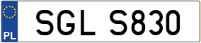 Trailer License Plate